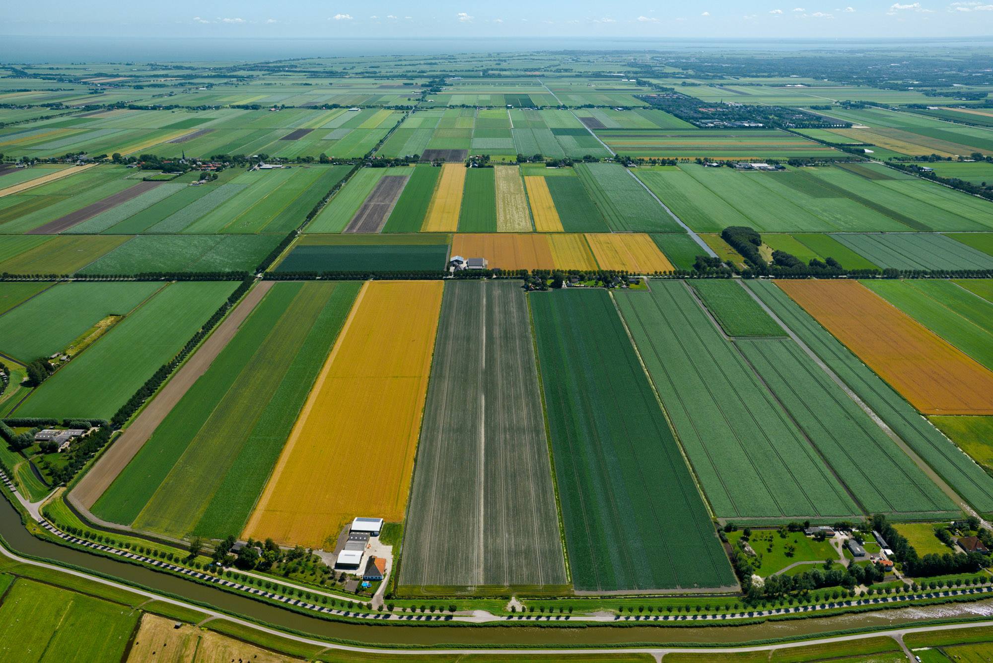 Beemster polder landschap van boven